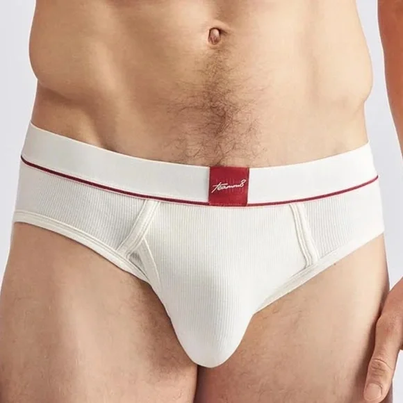 TEAMM8 MVP Ribbed Cotton Blend Fly-Front Briefs - Picture 2 of 8